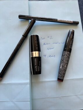 #1 lot of brand new makeup Avon Lip & Eye Makeup Set in Black and Deep Red